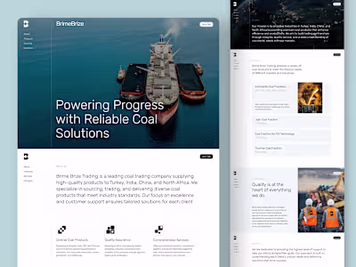One-Page Website for Brime Brize Trading