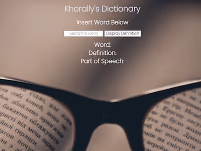 Dictionary App