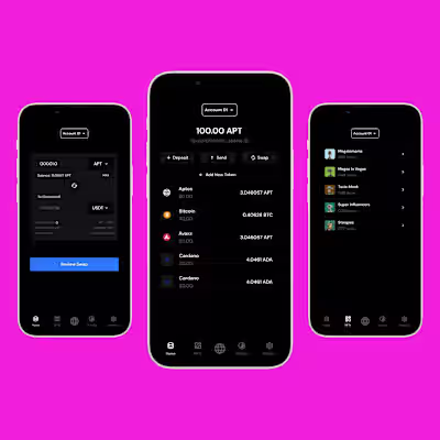 Fletch Wallet Web3 - Website and Mobile App Designed in Figma