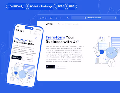 Mivarii: UI/UX for Financial & ERP Consulting