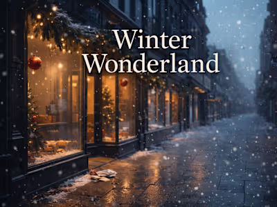 This holiday visual world was