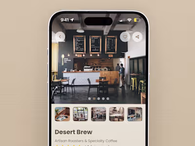 Location-Based Coffee Shop Directory App Design