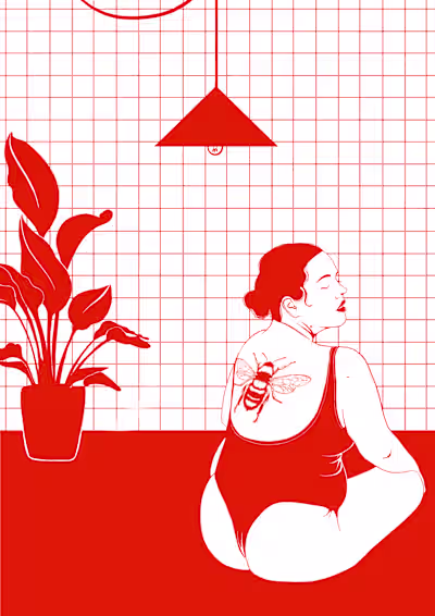 Red and Blue - illustration collection