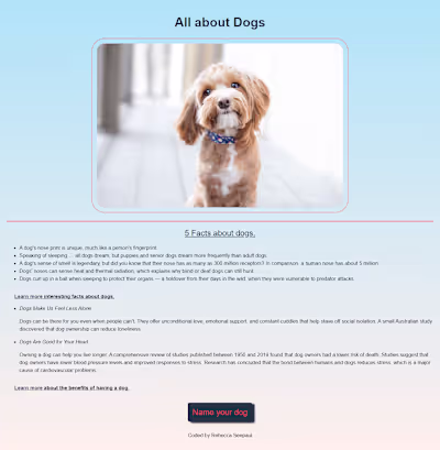Landing page design