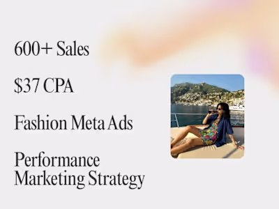 Performance Creative Strategy for Fashion Brand