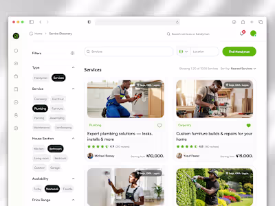 Domestiq Handyman Marketplace Design