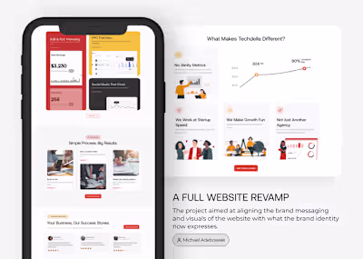 Full UI/UX redesign for a marketing brand (In development)