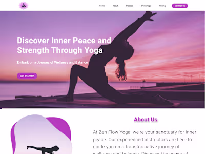 Landing Page Redesign for Zen Flow Yoga Studio  
