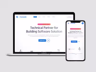 Consode | One-page web design