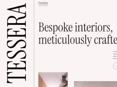 Tessera - Interior Design Webflow Template