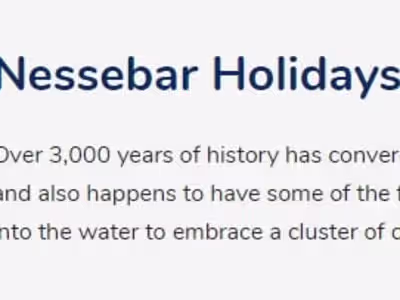Nessebar Holidays - Landing Page