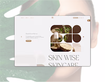 Product Display Page For a Skin Care Brand