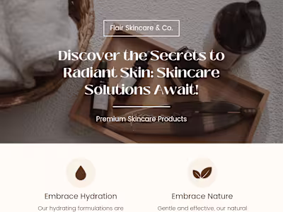 Email Newsletter Campaign for Flair Skincare & Co.