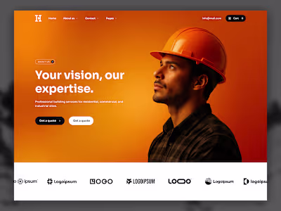 Construction Webflow Template Development