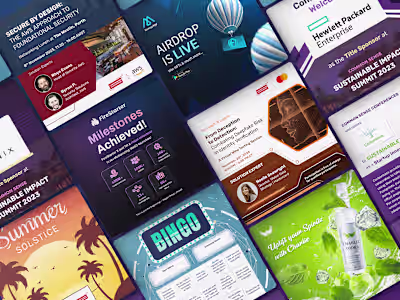 Social Media Post Designs for B2B & B2C companies