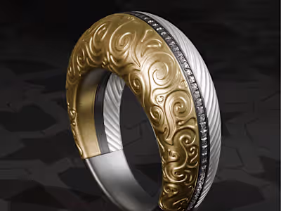 Half-n-Half | Jewelry Render 