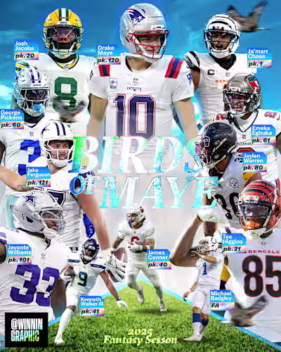 Fantasy football graphics for clients. I am open to commissi...