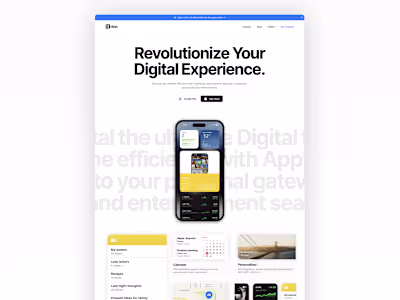 Grion — Framer Mobile App Website