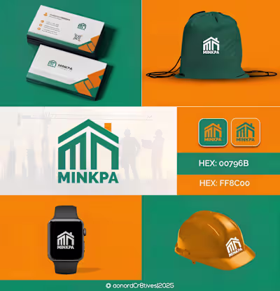 Premium Minimalist Construction Company Logo