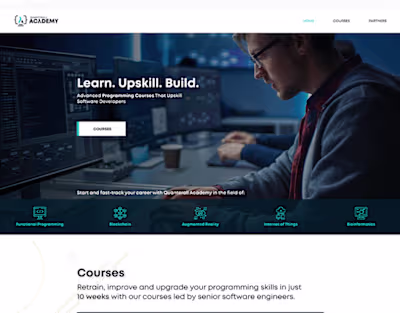 Quanterall Academy Web Design on Behance
