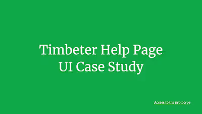 Timbeter Help Page - UI Case Study