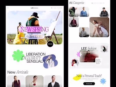 LEE Fashion E-Commerce Website Design