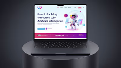 Futuristic Website Design for Wawai AI Solutions