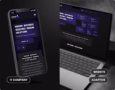 IT Company - Website, Dark mode
