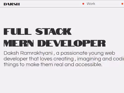 Portfolio Website Design