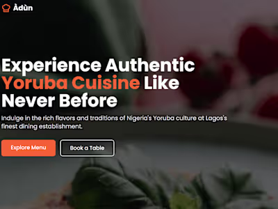 African Restaurant - Authentic Yoruba Cuisine