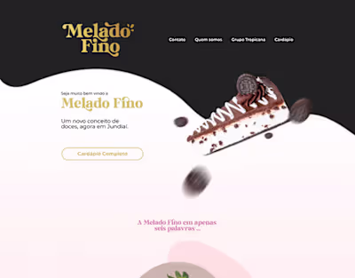 Site Institucional | Melado Fino (Projeto) :: Behance