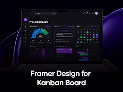 Framer Design and Development for Kanban Board
