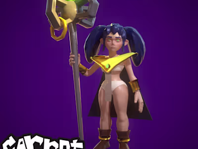 Carrot Monster Mobile Game Character
