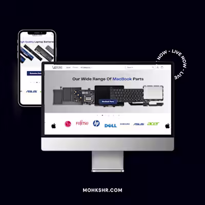 Laptop Parts Website Design & Development