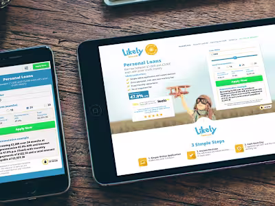 Web design for near-prime lender