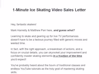 1-Minute Video Sales Letter Script