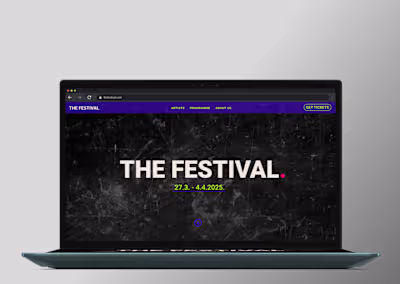 The Festival – Visual Identity & UX Mockup
