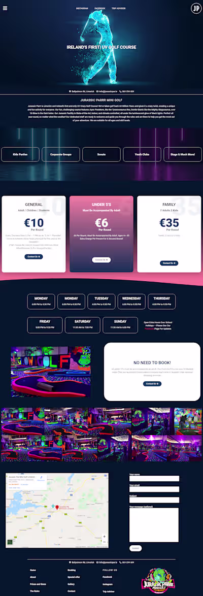 Web Design - Jurassic Parrr