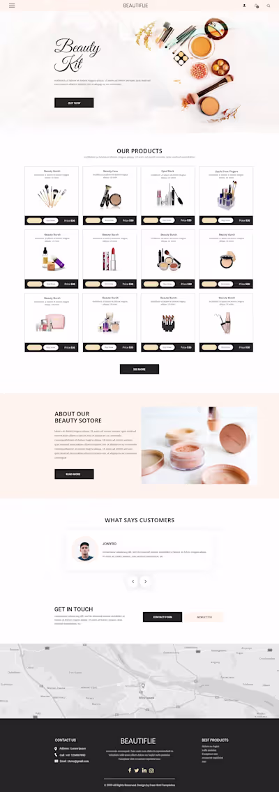 Beauty Store website