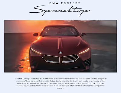 BMW Landing Page Design
