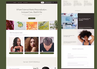 COIL – Personalized Haircare Landing Page for Textured Hair