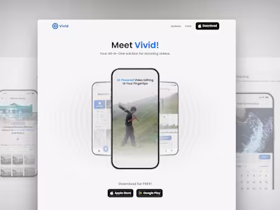 Vivid - App Showcase Website