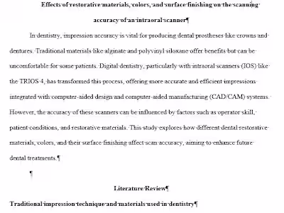Effects of restorative materials, colors, and surface finishing 