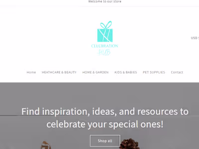 Celebration hub | Ecommerce Store| WordPress Website