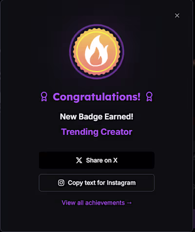 I just earned the Trending Creator badge on @webbiesocialapp...