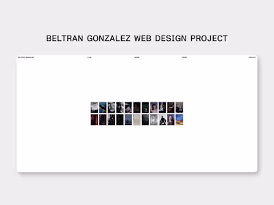 Webflow Portfolio for Beltrán González