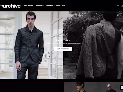 The Archive SF Website Design