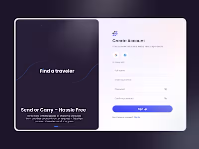 Sign Up & Login UI