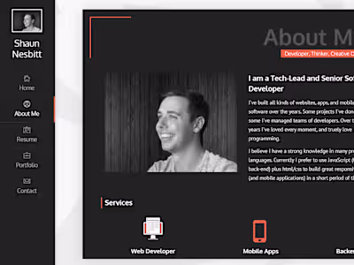 Shaun Nesbitt - Portfolio | Senior Developer, Team Leader, JS W…