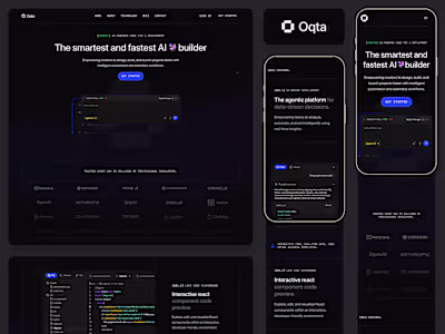 Oqta - AI Builder Responsive Landing Page